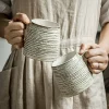 tasses japonaises à fil irrégulier, tasse à eau en céramique, grande capacité, tasses à café vintage