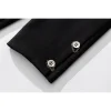 veste japonaise bloquant les couleurs pour hommes, avec bouton de plaque, design, mode streetwear, hauts à manches longues, vêtements décontractés tendance