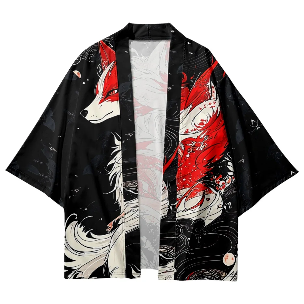 kimono japonais imprimé dessin animé haori pour hommes et femmes, robe de plage, streetwear, cardigan, chemises, vêtements pour femmes, mode 2025 kimono japonais imprimé dessin animé haori pour hommes et femmes, robe de plage, streetwear, cardigan, chemises, vêtements pour femmes, mode 2025