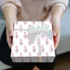 papier d'emballage personnalisé pour âge/nom, fournitures d'emballage rose/bleu, adapté à la décoration de cadeaux d'anniversaire et d'anniversaire