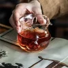 tasse juste japonaise de forme irrégulière de 180ml, distributeur de thé en verre à haute teneur en borosilicate résistant à la chaleur, service à thé chahai kung fu
