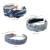 denim tissu cowboy bandeau style coréen coiffure cowboy cheveux cerceau cheveux accessoires chapeaux cowboy bandes de cheveux femmes