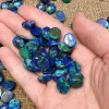 pierre naturelle azurite forme ovale cristaux pierres précieuses pierres de cristal quartz minéral pierre précieuse spirituelle décoration de la maison décorative