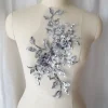 paillettes brodées fleur applique dentelle tissu garniture maille col mariage robe de mariée patch de couture robe de soirée décor bricolage artisanat