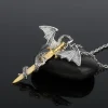 collier pendentif dragon shoous steampunk vintage pour femmes et hommes, clavicule animale, bijoux de poule, lueur dans le noir, jopunk