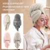 Serviette pour cheveux en microfibre, enveloppe Extra Large, séchage rapide, avec bande élastique, serviette pour cheveux douce Ultra absorbante, Turban enveloppant Serviette pour cheveux en microfibre, enveloppe Extra Large, séchage rapide, avec bande élastique, serviette pour cheveux douce Ultra absorbante, Turban enveloppant