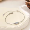 vintage hiphop 18k plaqué or carré cristal bange bracelet pour femmes en acier inoxydable étanche brillant zircon bracelets bijoux