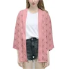 cardigan kimono rose pour femmes, anime demon kamade zezeko, manteau d'été kamado tanjirou à carreaux verts pour hommes, manteau haori japonais