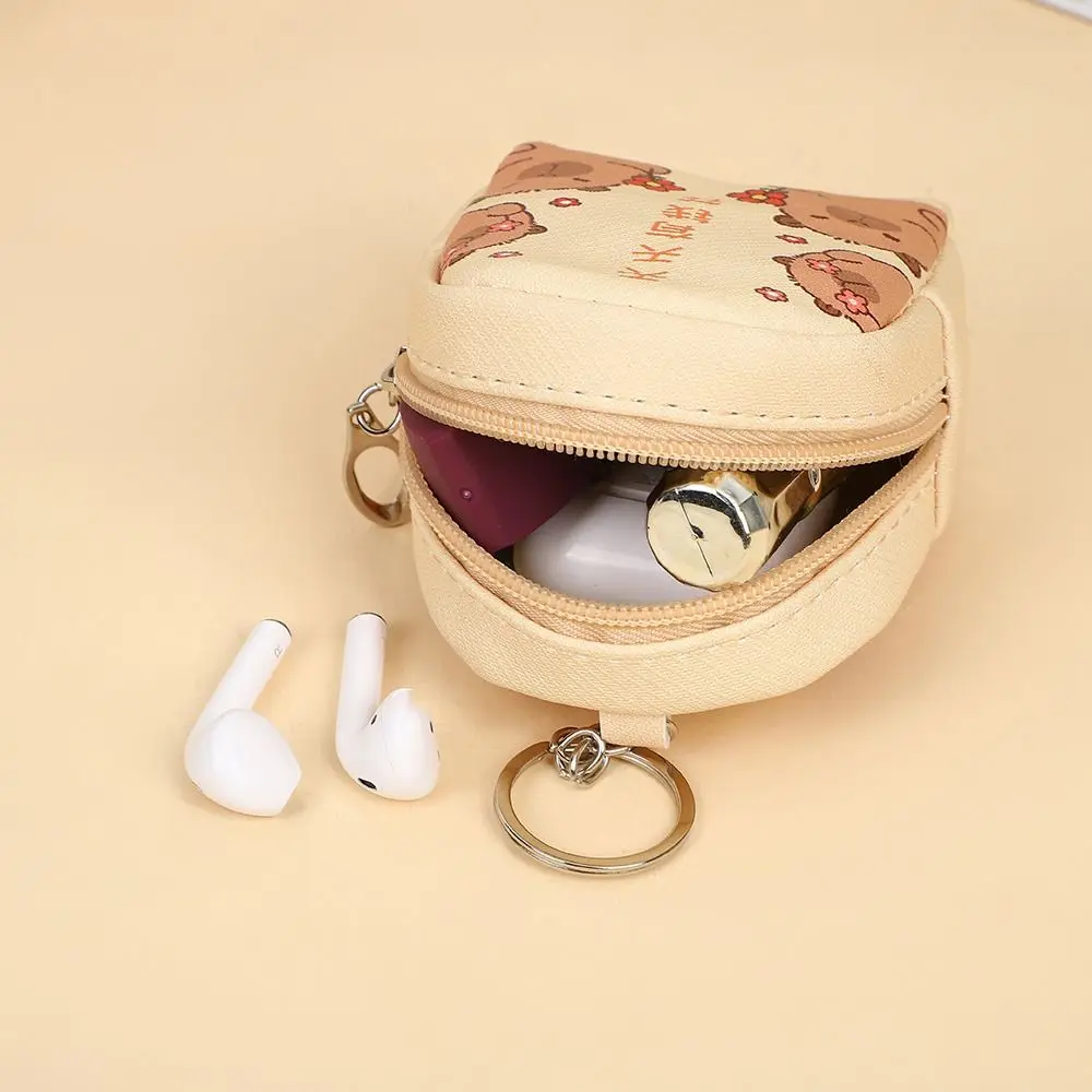 mignon petit capybara porte monnaie pu japonais dessin animé en cuir portefeuille fermeture éclair étanche écouteur sac de rangement shool mignon petit capybara porte monnaie pu japonais dessin animé en cuir portefeuille fermeture éclair étanche écouteur sac de rangement shool