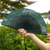 Éventail pliant rétro en soie pour femmes, style chinois et japonais, artisanat d'art, cadeau de danse, décor de chambre en bambou, ventilateur de refroidissement d'été en bois