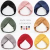 turban croisé solide pour femmes, noué torsadé, style boho, en daim, pour filles, nœud doux, accessoires pour cheveux vintage