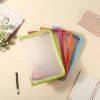 pochette transparente multifonctionnelle à fermeture éclair, couleur unie, pochette pour fichiers pp, rangement de papeterie, pochette de rangement de documents portable