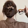 Épingles à cheveux vintage en forme de s pour femmes, boule en peluche, rose séchée, queue de cheval torsadée, barrettes à clip requin, accessoires pour cheveux