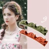 barrettes latérales simples tressées, pince à cheveux en plastique de style coréen, pince à bec de canard, épingle à cheveux, frange pour femmes/filles