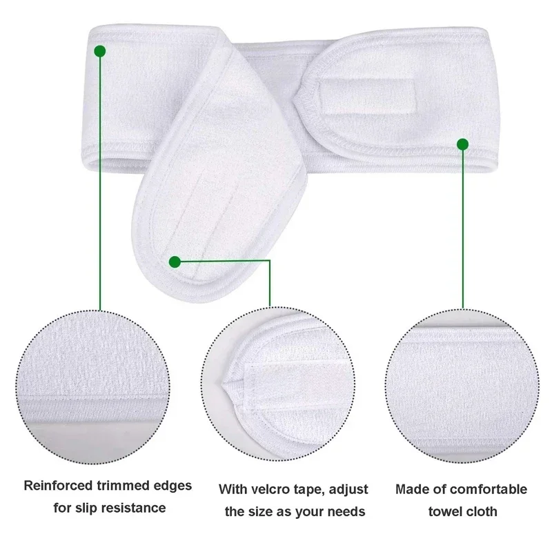 bandeau réglable pour femmes, large bandeau pour spa, yoga, bain, douche, maquillage, lavage du visage, cosmétique, éponge douce, accessoires pour cheveux bandeau réglable pour femmes, large bandeau pour spa, yoga, bain, douche, maquillage, lavage du visage, cosmétique, éponge douce, accessoires pour cheveux