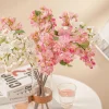 arrangement de fleurs de cerisier roses artificielles, fausses fleurs, pour décorer la maison, pour une fête de mariage