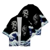 grue et caractère chinois kimono traditionnel japonais hommes et femmes cardigan yukata enfants été nouveau vêtement de plage à la mode haori