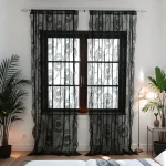 Rideau Floral en dentelle française, 2 pièces, élégant bord à volants, rideau de gaze rustique brodé, Voile rétro pour chambre à coucher Rideau Floral en dentelle française, 2 pièces, élégant bord à volants, rideau de gaze rustique brodé, Voile rétro pour chambre à coucher