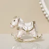 petit cheval à bascule, petite boîte à bijoux, boîte à boucles d'oreilles, jouet pour enfants, mini ornements
