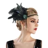 1920 gatsby même style plume bandeau strass plume bandeau fête banquet danse cheveux accessoires