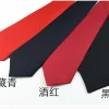 cravate noire unisexe à fermeture éclair, rétro, soyeuse, col étroit, slim, lisse, nœud papillon pour femmes, style coréen, simple, élégant, assorti avec tout, tendance