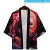 kimono japonais dragon imprimé cardigan chemise asiatique streetwear robe kimonos harakuju samouraï costume hommes haori yukata