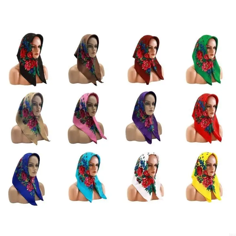 50le styles russes big flower headscarf bright color bandana scarf pour femmes rural looks headwrap for music festival 50le styles russes big flower headscarf bright color bandana scarf pour femmes rural looks headwrap for music festival