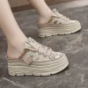 chaussures à plateforme pour femmes, sandales à l'offre elles optiques, chaussures de sport décontractées, sandales parker fermées, été, nouveau, 2024