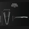 peigne de coiffure volumisant à dents larges, outils de bouclage, texture moelleuse pour hommes, idéal pour tous les types de cheveux, outils de coiffure