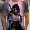 sakura samouraï motif hommes t shirt japonais anime à manches courtes t shirt harajuku hauts été hommes surdimensionné vêtements de sport