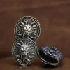 tête de dragon couteau en laiton perles bricolage edc paracorde tissé lanière pendentifs extérieur parapluie corde bracelets tentures bijoux accessoire