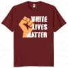 les vies blanches compte hauts t shirt droits civiques t shirt tenue décontracté mâle haute qualité coton chemise hommes été coton t shirt