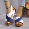 sandales à plateforme pour femmes, mélange de couleurs, chaussures de luxe de styliste pour femmes, sandales de plage décontractées, costumes sur mesure, été
