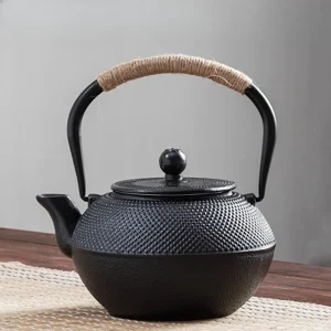 Théière en fonte avec filtre, bouilloire à thé, théière en fonte résistante à la chaleur pour eau bouillante, artisanat traditionnel pour la maison
