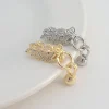 connecteur de chaîne de perles tête de dragon ovale en zirconium incrusté de cuivre, 1 pièce, accessoire de collier de bracelet à bricoler soi même, matériel de fabrication de bijoux