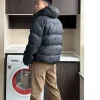 mode coréenne hiver à capuche sport vestes courtes en coton chaud broderie hommes veste imperméable veste d'hiver hommes streetwear