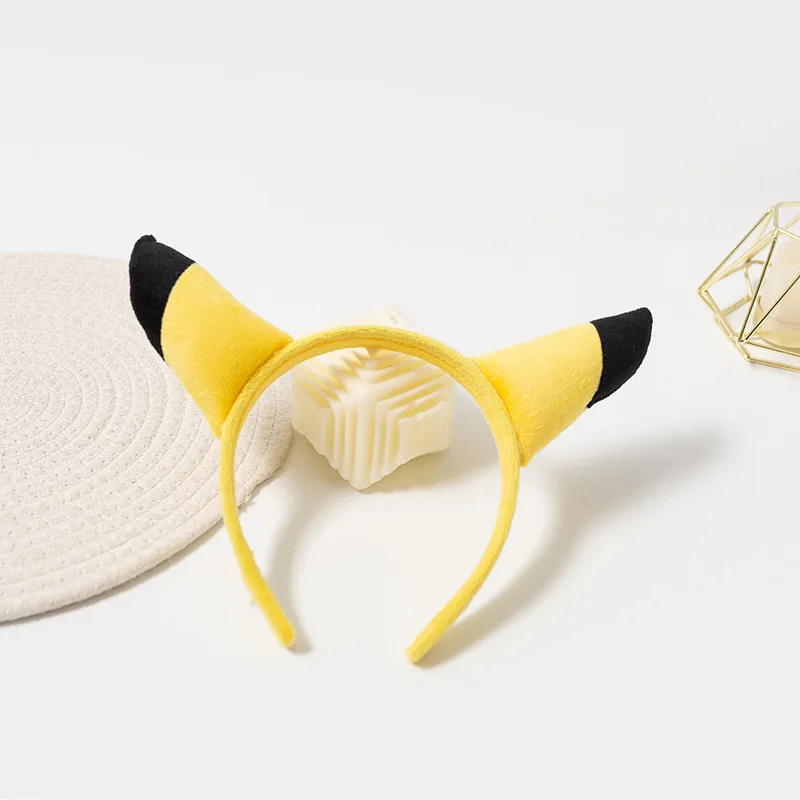 accessoires pour cheveux de dessin animé pokemon, bandeau pikachu, oreilles mignonnes, couvre chef de poupée en peluche, personnalisation de selfie accessoires pour cheveux de dessin animé pokemon, bandeau pikachu, oreilles mignonnes, couvre chef de poupée en peluche, personnalisation de selfie