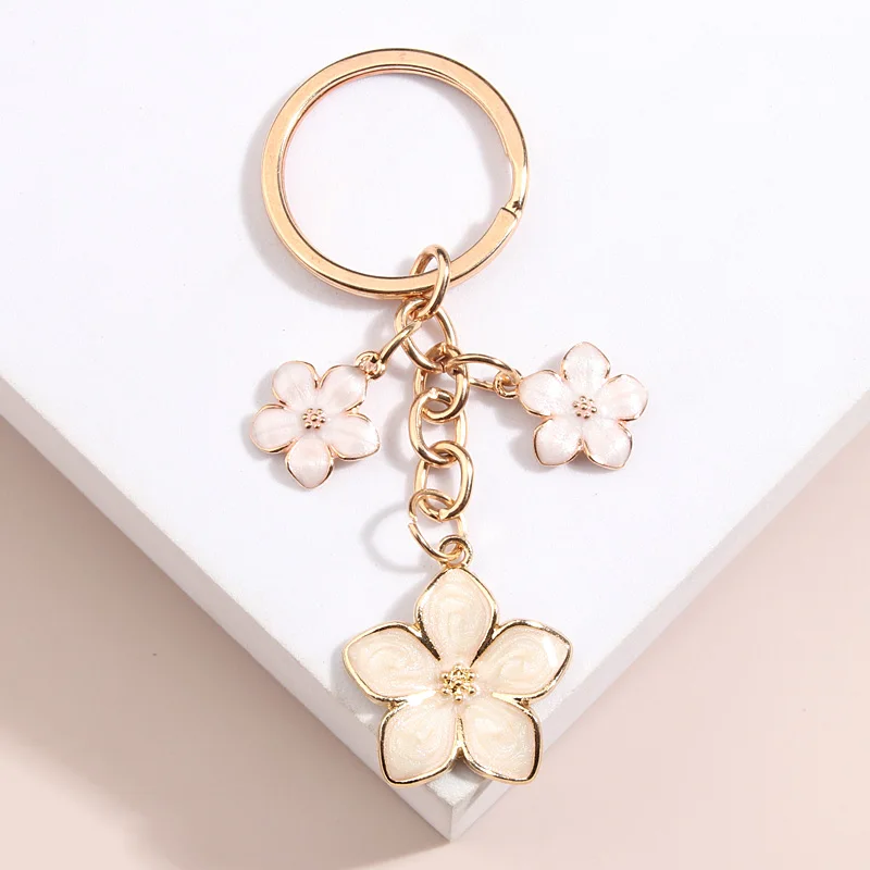 porte clés plante mignon sakura fleur, en émail, pour femmes et filles, accessoire de sac à main, clés de voiture, bricolage, bijoux doux, cadeaux porte clés plante mignon sakura fleur, en émail, pour femmes et filles, accessoire de sac à main, clés de voiture, bricolage, bijoux doux, cadeaux