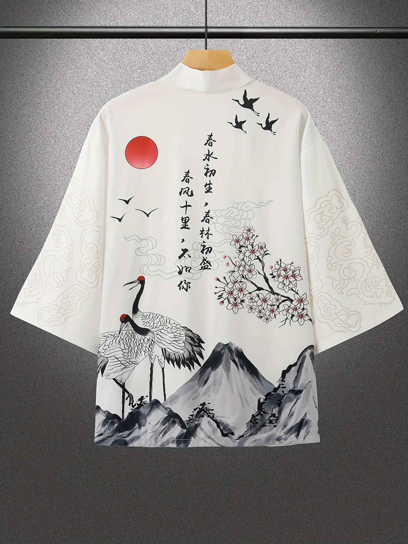 kimono unisexe avec personnage de samouraï, hauts à la mode, cardigan décontracté, tenue yukata, streetwear japonais, vêtements traditionnels kimono unisexe avec personnage de samouraï, hauts à la mode, cardigan décontracté, tenue yukata, streetwear japonais, vêtements traditionnels