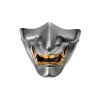 masque demi visage de protection pour halloween cosplay airsoft, prajna hannya, samouraï japonais, evil oni demon, décor de ix