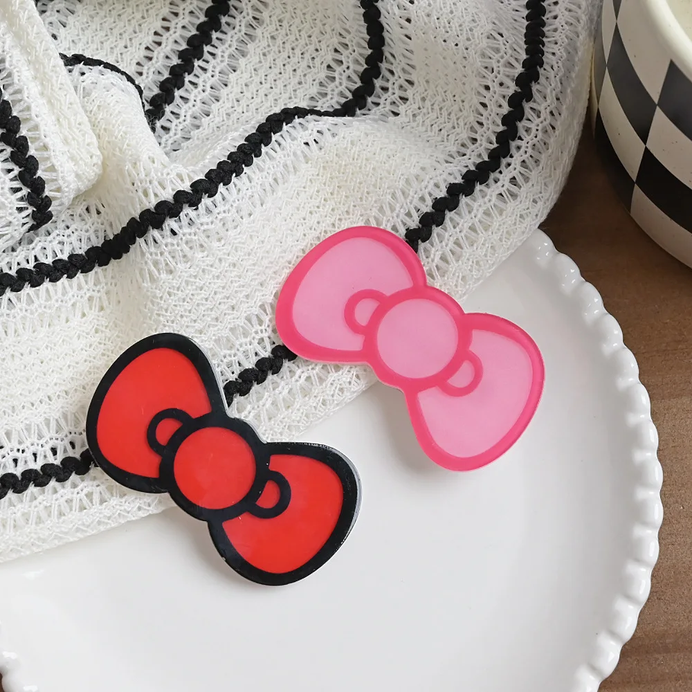 pince à cheveux avec nœud de dessin animé en alliage de résine, nouvelle tendance japonaise, accessoires pour cheveux de fête d'étudiant kawaii, clip latéral mignon pour femmes, pince à bec de canard pince à cheveux avec nœud de dessin animé en alliage de résine, nouvelle tendance japonaise, accessoires pour cheveux de fête d'étudiant kawaii, clip latéral mignon pour femmes, pince à bec de canard