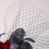 dress up props unique halloween hairpin elegant decorative rose hairpin fashion mesh headpiece halloween party