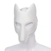masque de renard en cuir bricolage, masques kabuki kitsune, anime japonais, irritation, cosplay, masade, accessoires de fêtes tim, accessoire de costume