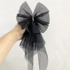 Broche Vintage à grand nœud en maille, pince à cheveux à double usage pour femmes, cravate, Corsage, vêtements, accessoires de décoration.