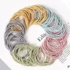100 pièces/ensemble femmes 3.5cm bandes de cheveux élastiques en nylon de base queue de cheval cheveux scrunchie bandes de caoutchouc bandeau cheveux accessoires chapeaux