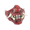 Demi-visage Cosplay rouge Prajna masque effrayant habiller samouraï Cosplay masque mascarade 3D japonais masque jouet Halloween Demi-visage Cosplay rouge Prajna masque effrayant habiller samouraï Cosplay masque mascarade 3D japonais masque jouet Halloween
