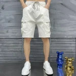 Vêtements de travail fins et décontractés pour hommes japonais, cinq points, amples, polyvalents, pantalons de sport mi-sports, été