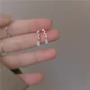 boucles d'oreilles japonaises en argent sterling 925, placage de pampilles en cristal exquis, or 14 carats, tempérament pour femmes, bijoux de fête assortis