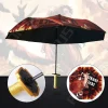 demon slayer kokushibo katana parapluie 3 plis kimetsu no yaiba tanjirou anime épée parapluie portable coupe vent équipement de pluie