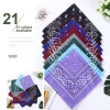foulard bandana unisexe, hip hop noir, bandeau de cheveux, Écharpe de cou, dehors, sauna, enveloppe de poignet, foulards carrés imprimés, mouchoir